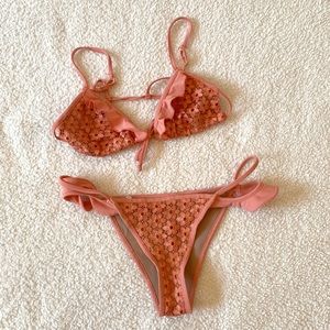 SOLD for love and lemons alicante ruffle bikini